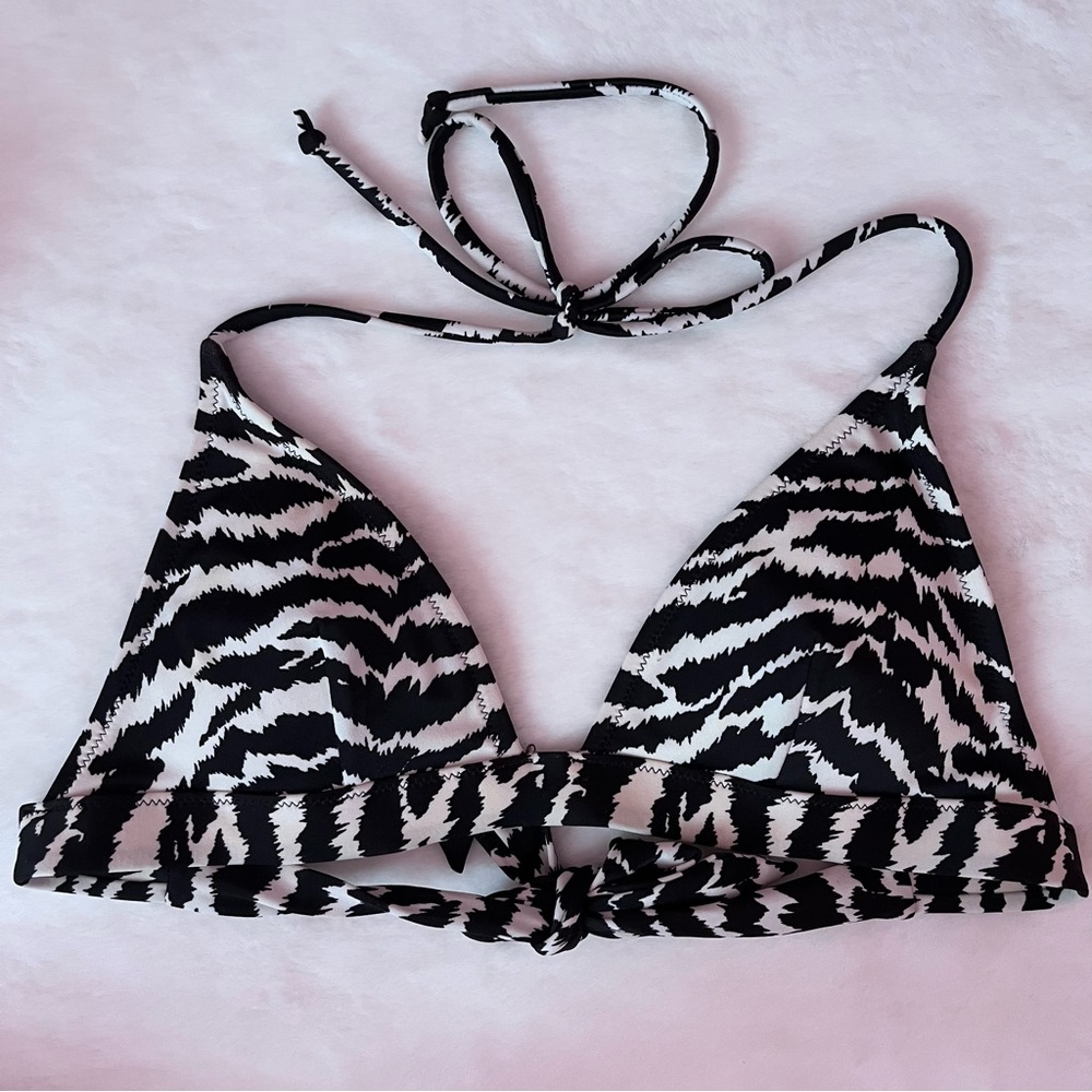 Victoria’s Secret Zebra Animal Print Bathing Suit Bikini Top